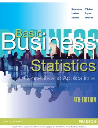 Basic Business Statistics; Concepts and Applications 4th 4E