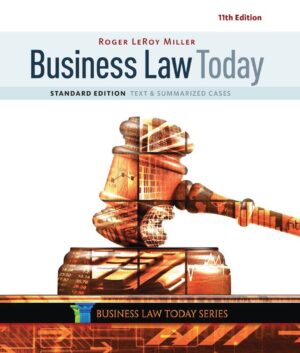 Solution Manual Business Law Today Standard; Text and Summarized Cases 11th 11E