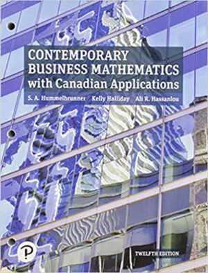 Contemporary Business Mathematics with Canadian Applications 12th 12E
