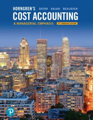 Cost Accounting A Managerial Emphasis 8th 8E