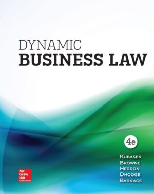 Dynamic Business Law 4th 4E Nancy Kubasek
