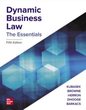 Dynamic Business Law The Essentials 5th 5E Nancy Kubasek