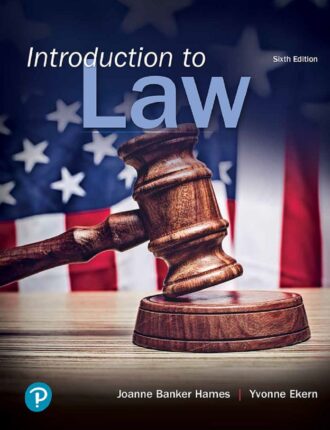 Introduction to Law 6th 6E Joanne Hames Yvonne Ekern