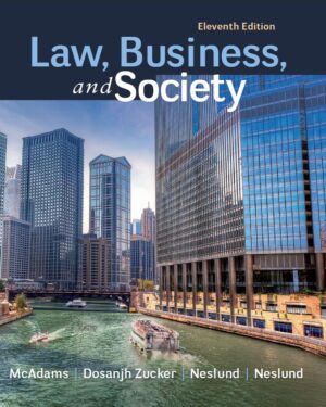 Law Business and Society 11th 11E Tony McAdams