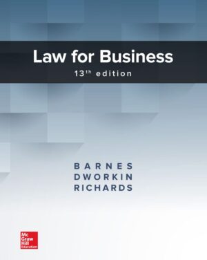 Law for Business 13th 13E James Barnes
