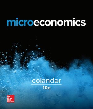 Microeconomics 10th 10E David Colander