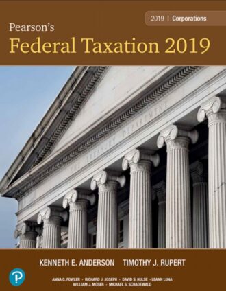 Pearson's Federal Taxation 2019 Kenneth Anderson