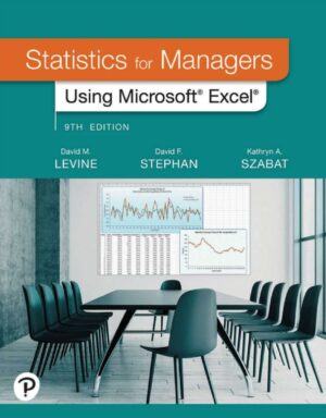 Statistics for Managers Using Microsoft Excel 9th 9E