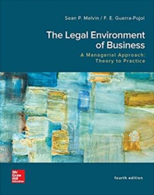 The Legal Environment of Business 4th 4E Sean Melvin