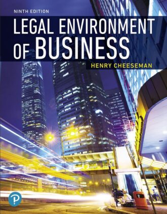 Legal Environment of Business 9th 9E Henry Cheeseman