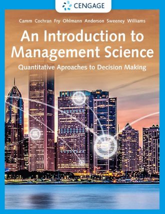 An Introduction to Management Science 16th 16E Jeffrey Camm