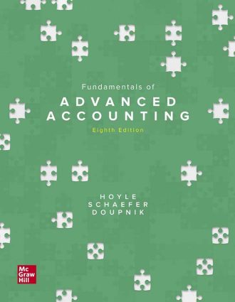 Fundamentals of Advanced Accounting 8th 8E Joe Hoyle