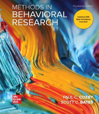 Methods in Behavioral Research 14th 14E Paul Cozby Scott Bates