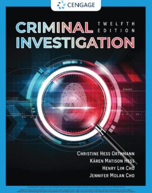 Criminal Investigation 12th 12E Christine Hess Orthmann