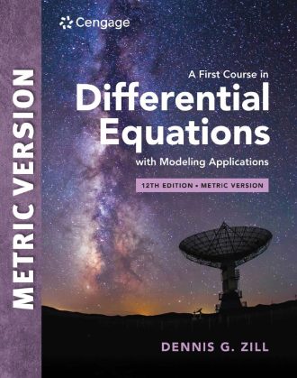 A First Course in Differential Equations with Modeling Applications 12th 12E
