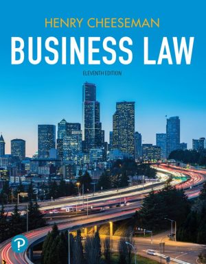 Business Law 11th 11E Henry Cheeseman 9780136828075