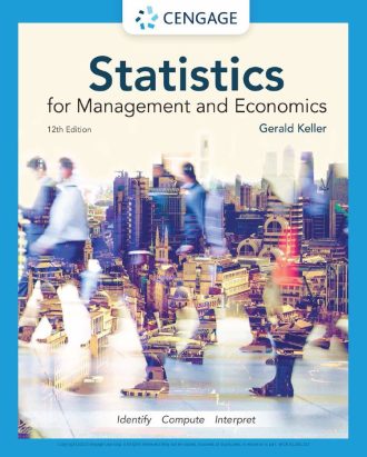 Statistics for Management and Economics 12th 12E Gerald Keller